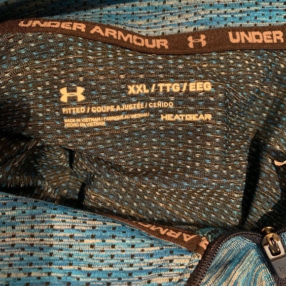 Under Armour Men's Seamless 1/2 Zip Pullover Electric Blue XXL - Picture 4 of 5